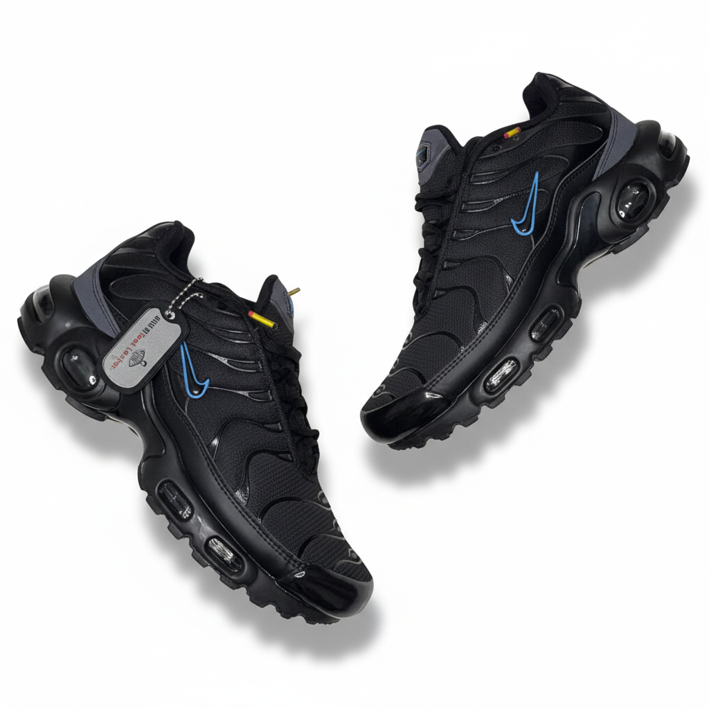 Nike Air Max Plus Black: Classic TN Sneakers with Tuned Air Comfort