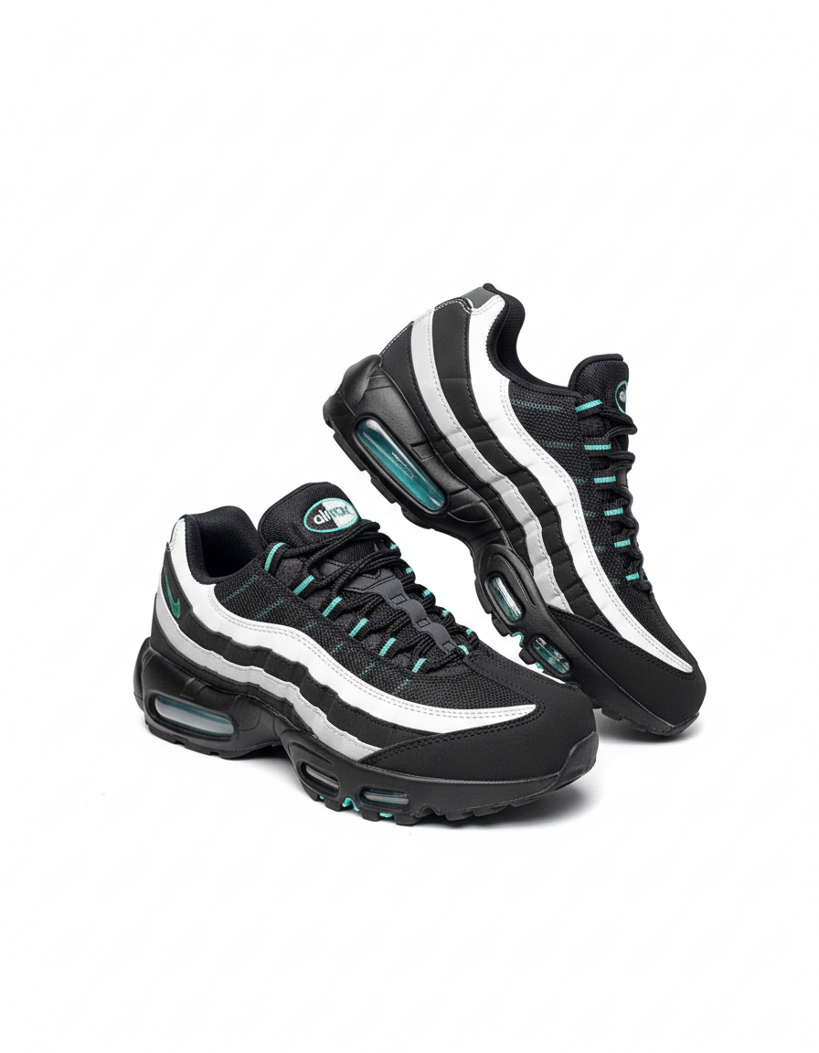 Nike Air Max 95 Black and Teal: Classic Retro Sneakers