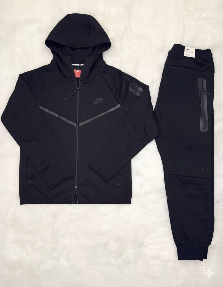 Nike Men’s Black and Grey Tracksuit Set  Stylish Sportswear Outfit