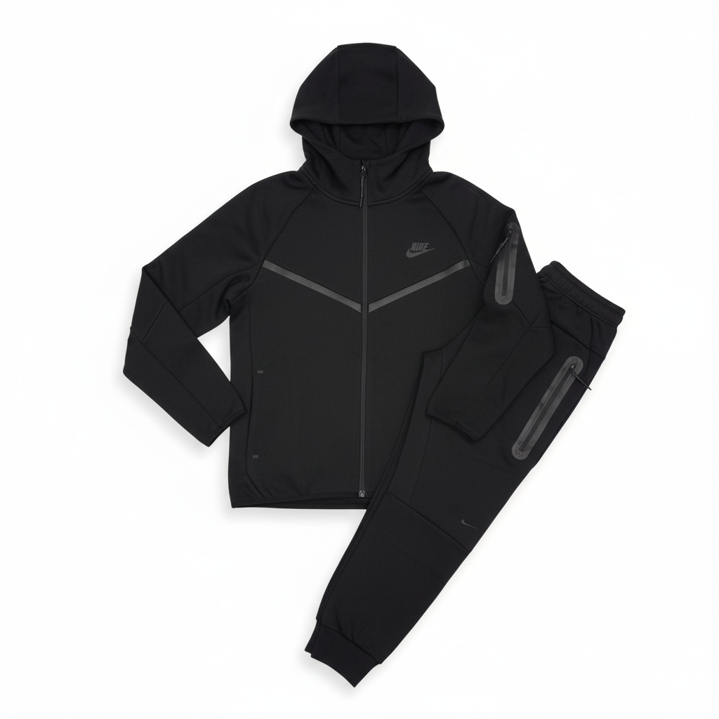 Nike Men’s Black and Grey Tracksuit Set  Stylish Sportswear Outfit