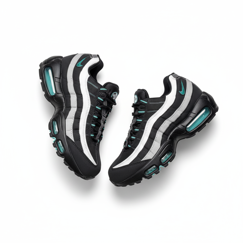 Nike Air Max 95 Black and Teal: Classic Retro Sneakers