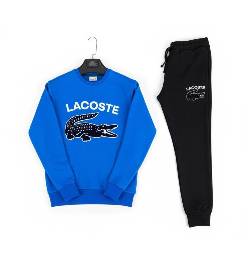 Lacoste Men’s Beige and Black Tracksuit Sets
