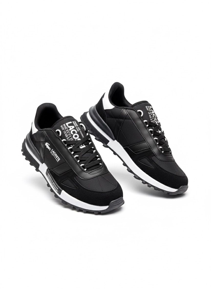 Lacoste Partner Piste Black: Chunky Retro Sneakers for Modern Style