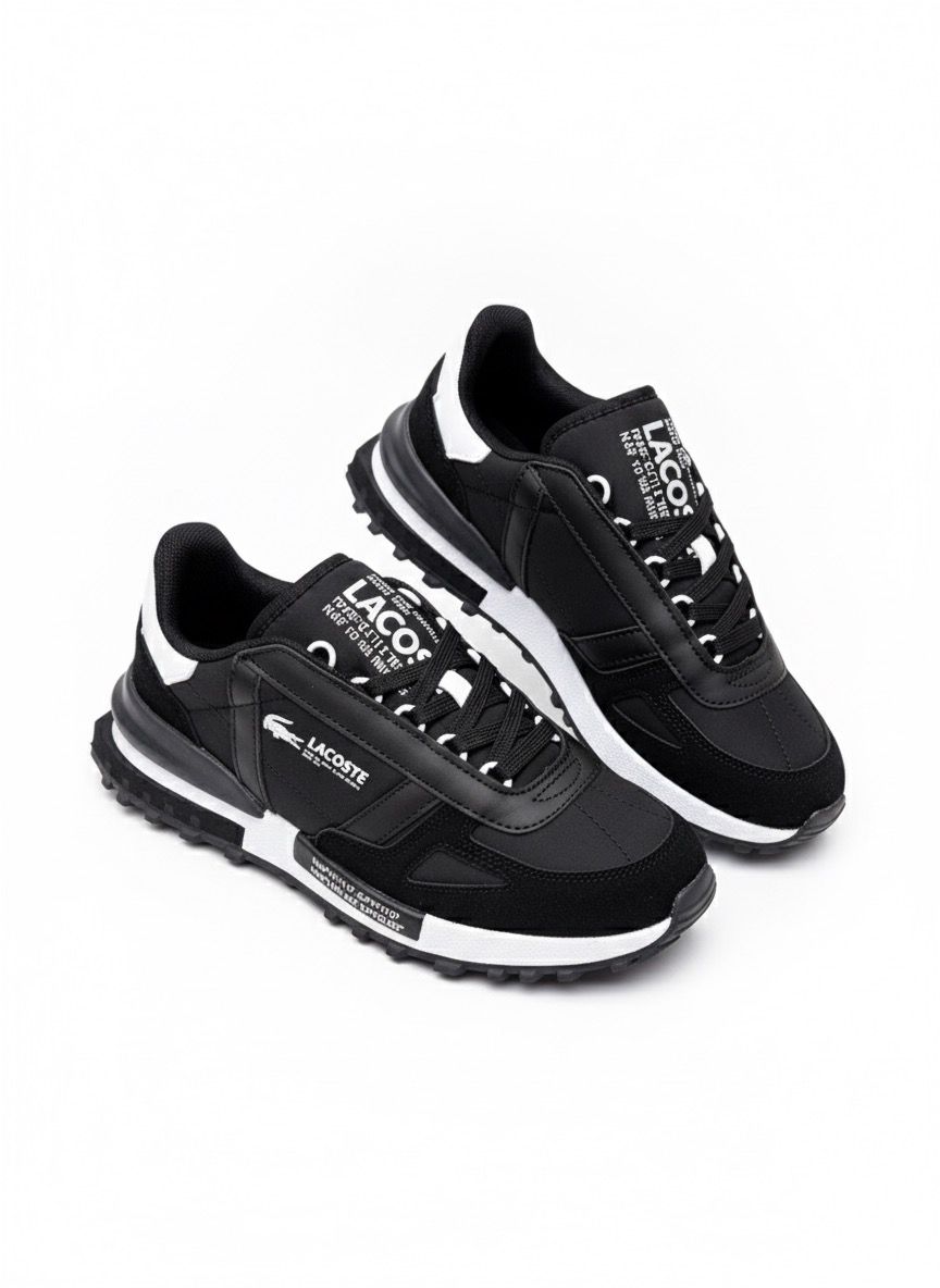 Lacoste Partner Piste Black: Chunky Retro Sneakers for Modern Style
