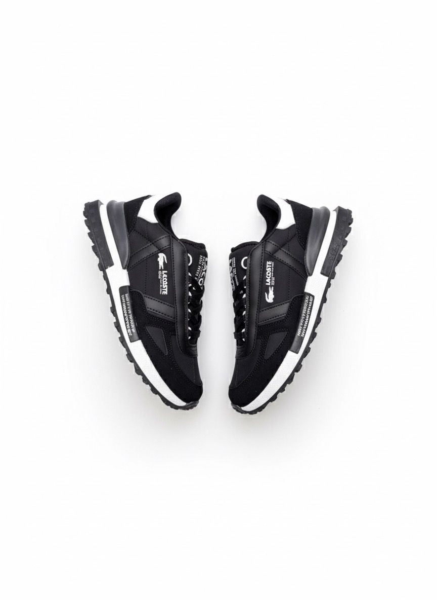 Lacoste Partner Piste Black: Chunky Retro Sneakers for Modern Style