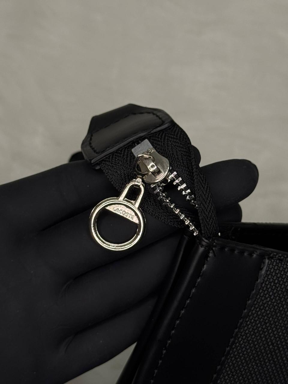 Lacoste Black Messenger Bag: Modern Crossbody for Daily Essentials