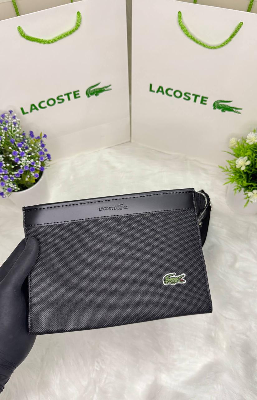 Lacoste Black Messenger Bag: Modern Crossbody for Daily Essentials