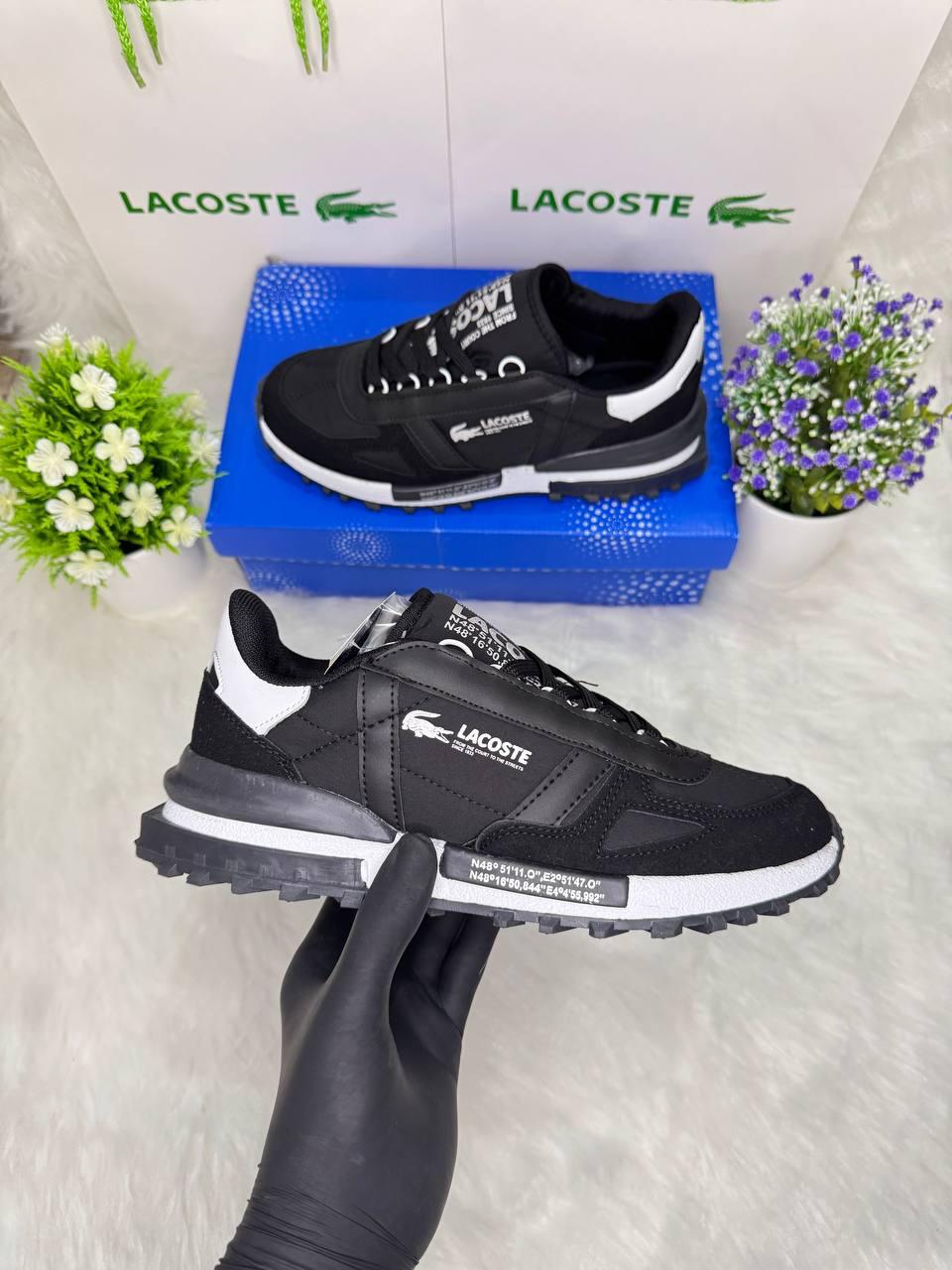 Lacoste Partner Piste Black: Chunky Retro Sneakers for Modern Style