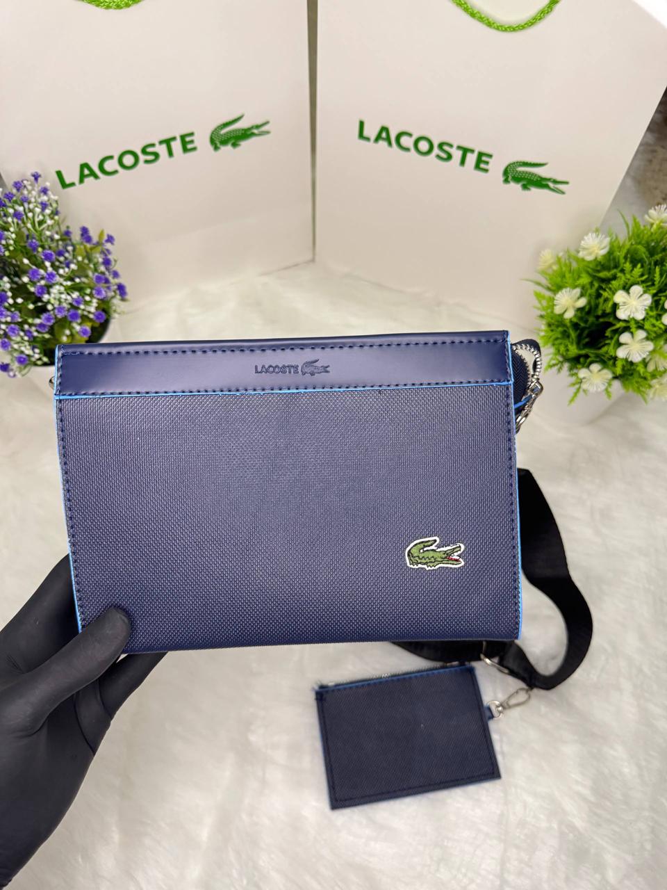 Lacoste Black Messenger Bag: Modern Crossbody for Daily Essentials