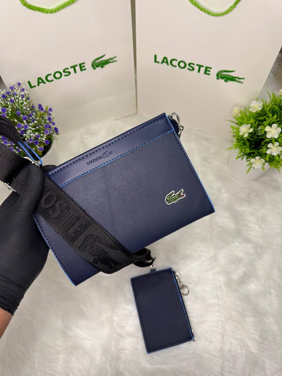 Lacoste Black Messenger Bag: Modern Crossbody for Daily Essentials