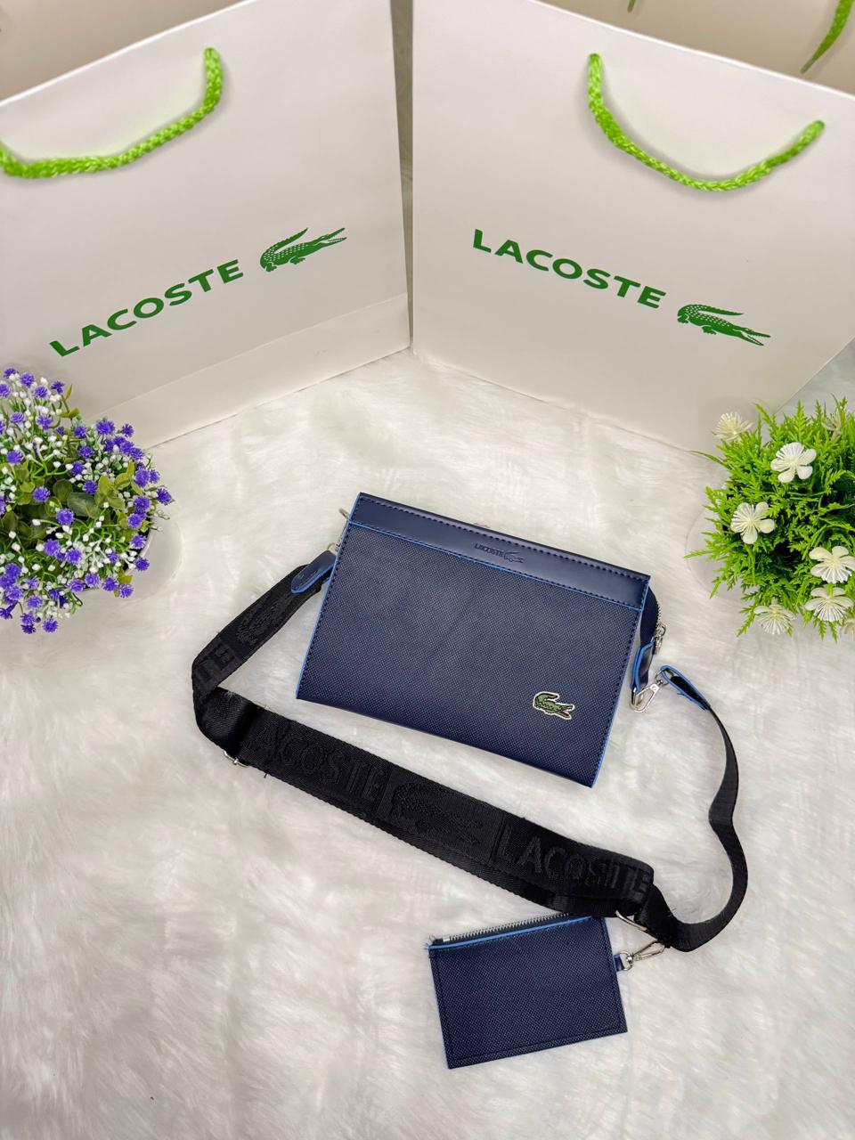 Lacoste Black Messenger Bag: Modern Crossbody for Daily Essentials