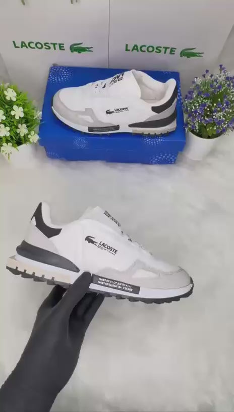 Lacoste Partner Piste White: Fresh Retro Runner Sneakers for Style
