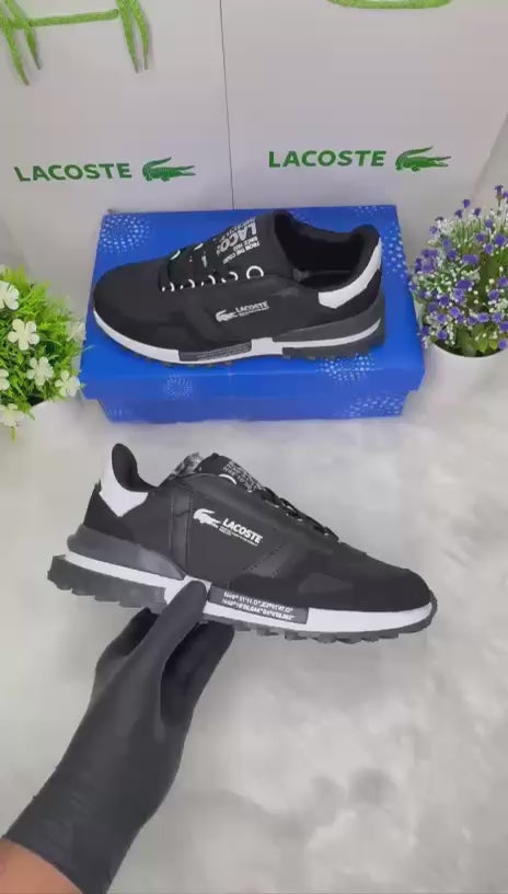 Lacoste Partner Piste Black: Chunky Retro Sneakers for Modern Style